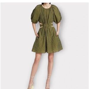 Moon river green cutout dress